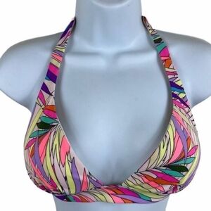 VICTORIA’S SECRET Triangle Bikini Top Padded Bright Multicolor Size L